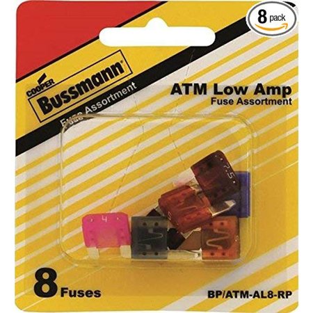 EATON BUSSMANN Automotive Fuse Kits, 32V AC, 8 PK BP/ATM-AL8-RP